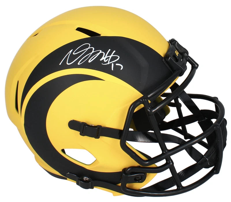 Davante Adams Autographed Los Angeles Rams RAVE Speed Full Size Helmet Fanatics