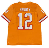 Tom Brady Autographed Tampa Bay Buccaneers Orange Throwback Nike F.U.S.E. Limited Jersey Fanatics