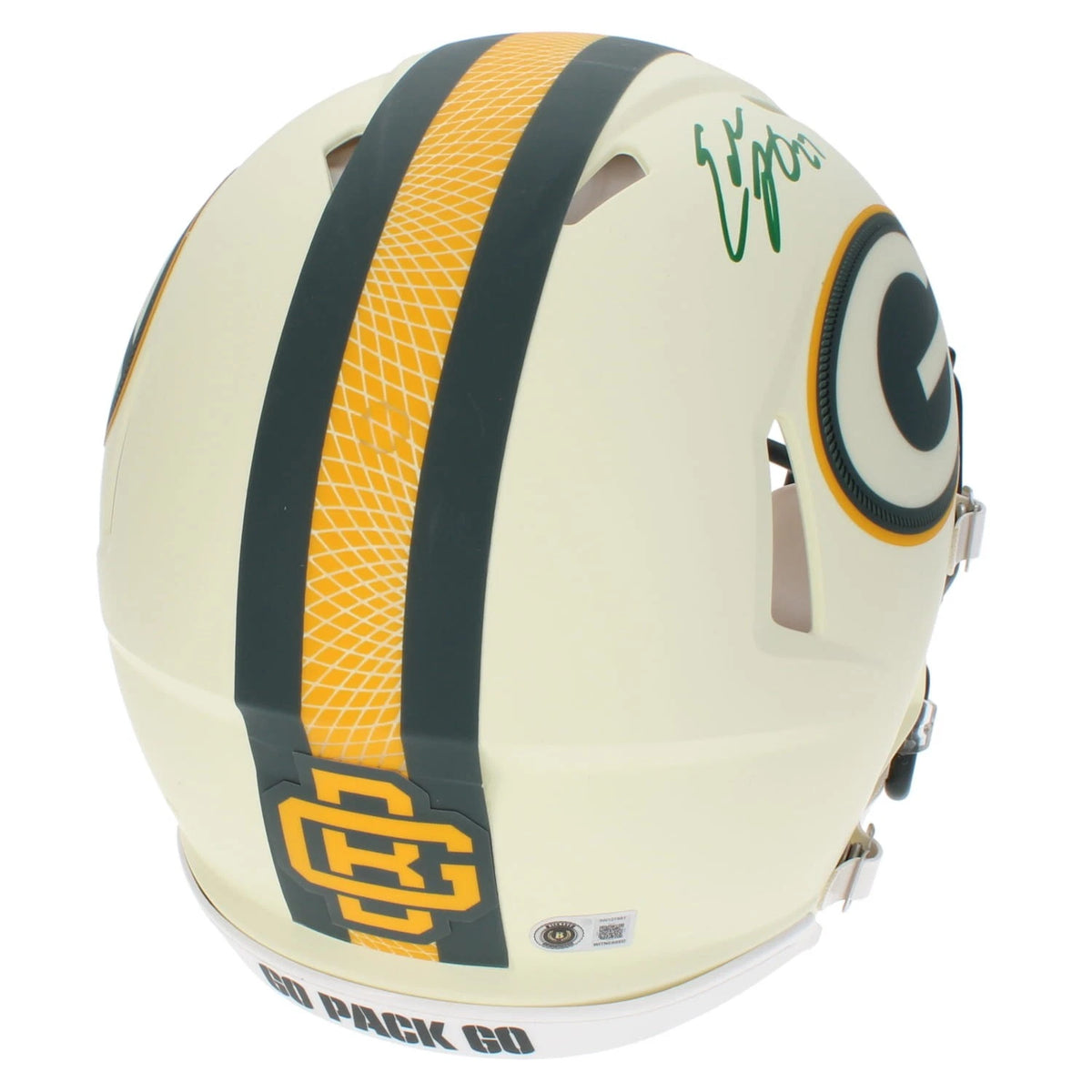 Eddie Lacy Autographed Green Bay Packers Rivalries Speed Authentic Helmet Beckett Witnessed