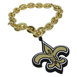 Rashid Shaheed Autographed New Orleans Saints New Orleans Saints Oversized Superfan Chain Necklace Beckett Witnessed