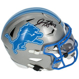 Isaac Teslaa Autographed Detroit Lions Speedflex Midi Helmet Beckett Witnessed