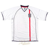 David Beckham Autographed England National Team Score Draw White #7 Jersey Panini