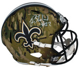 Rashid Shaheed Autographed New Orleans Saints Speed CAMO Full Size Helmet Beckett Witnessed
