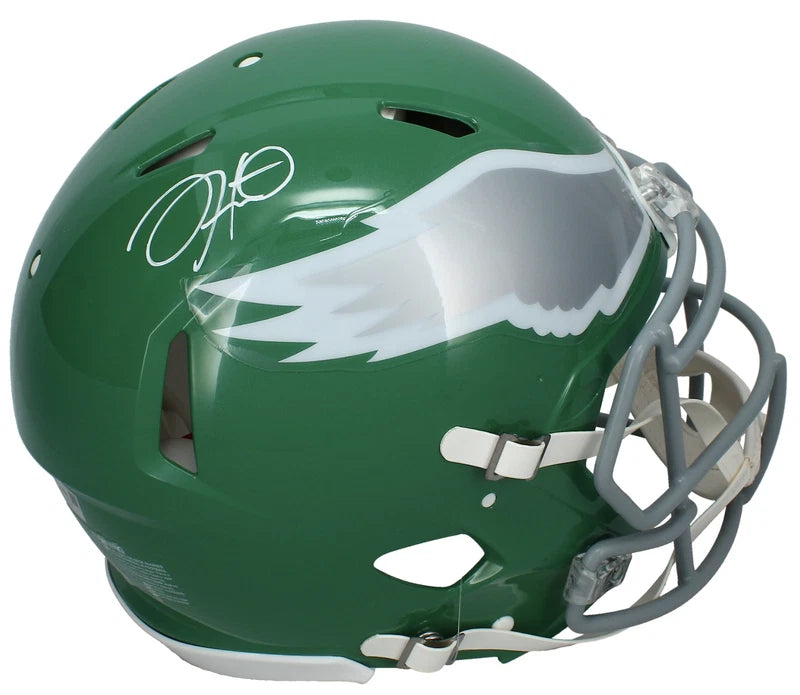 Jalen Hurts Autographed Philadelphia Eagles Kelly Green 2023 Alternate Speed Authentic Helmet Fanatics