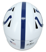 Edgerrin James Autographed Indianapolis Colts Speedflex Midi Helmet Beckett Witnessed