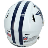 Dak Prescott Autographed Dallas Cowboys White 2022 Alternate Speedflex Authentic Helmet Beckett Witnessed