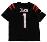 Ja'Marr Chase Autographed Cincinnati Bengals Black Nike Vapor F.U.S.E Limited Jersey Beckett Witnessed