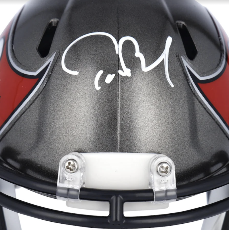 TOM BRADY Autographed Tampa Bay Buccaneers Speed Mini Helmet FANATICS