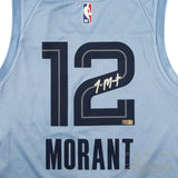 Ja Morant Autographed Memphis Grizzlies Light Blue Jordan Brand 2022-23 Swingman Jersey Panini