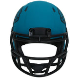 Travis Hunter Autographed Jacksonville Jaguars RAVE Speed Mini Helmet Beckett Witnessed