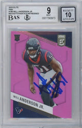 Will Anderson Jr. Autographed Houston Texans 2023 Panini Donruss Elite Pink #196 BGS 9/10 Rookie Card Fanatics