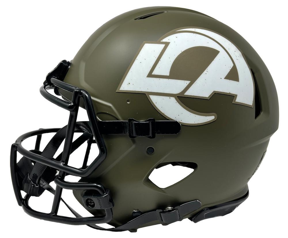 COOPER KUPP Autographed Los Angeles Rams 2022 Salute To Service Speed Authentic Helmet