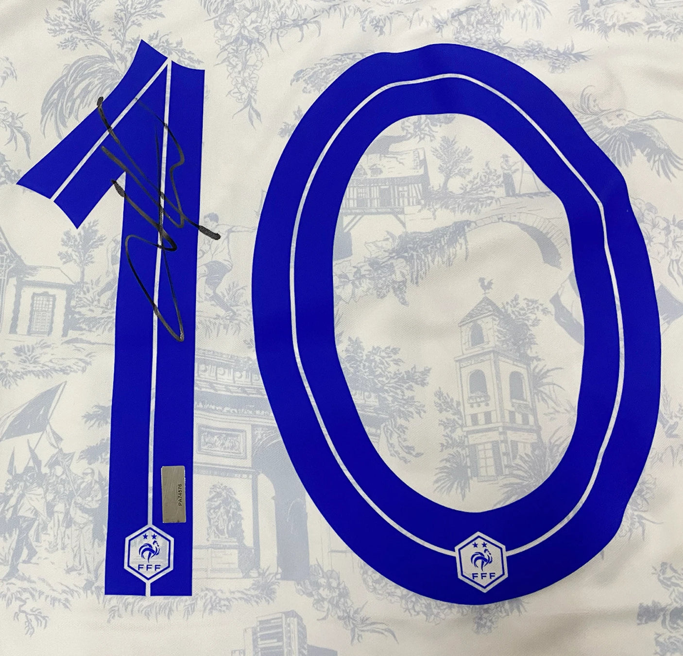 Kylian Mbappe Autographed 2022 France National Team Replica White Away Jersey Panini