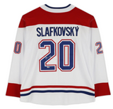 Juraj Slafkovsky Autographed Montreal Canadiens White Fanatics Breakaway Jersey Fanatics
