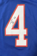 James Cook Autographed Buffalo Bills Blue Nike Game Jersey Beckett Witnessed