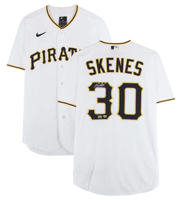 Paul Skenes Autographed Pittsburgh Pirates White Nike Authentic Jersey Fanatics