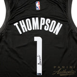 Amen Thompson Autographed Houston Rockets Black Jordan Brand Statement Edition Swingman Jersey Panini