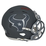 Dalton Schultz Autographed (in Red) Houston Texans Slate Speed Mini Helmet Beckett Witnessed