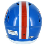 Bo Nix Autographed Denver Broncos 1975-96 Throwback Speed Full Size Helmet Beckett Witnessed