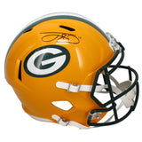 Jayden Reed Autographed Green Bay Packers Speed Full Size Helmet Beckett Witnessed