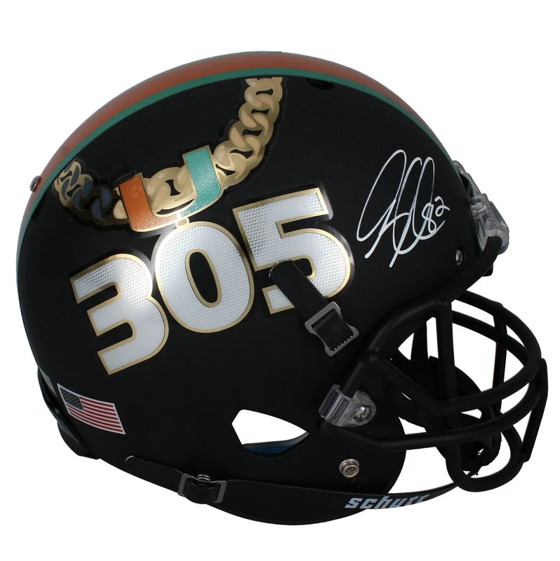 Greg Olsen Autographed Miami Hurricanes Schutt Tradition Full Size Helmet Fanatics