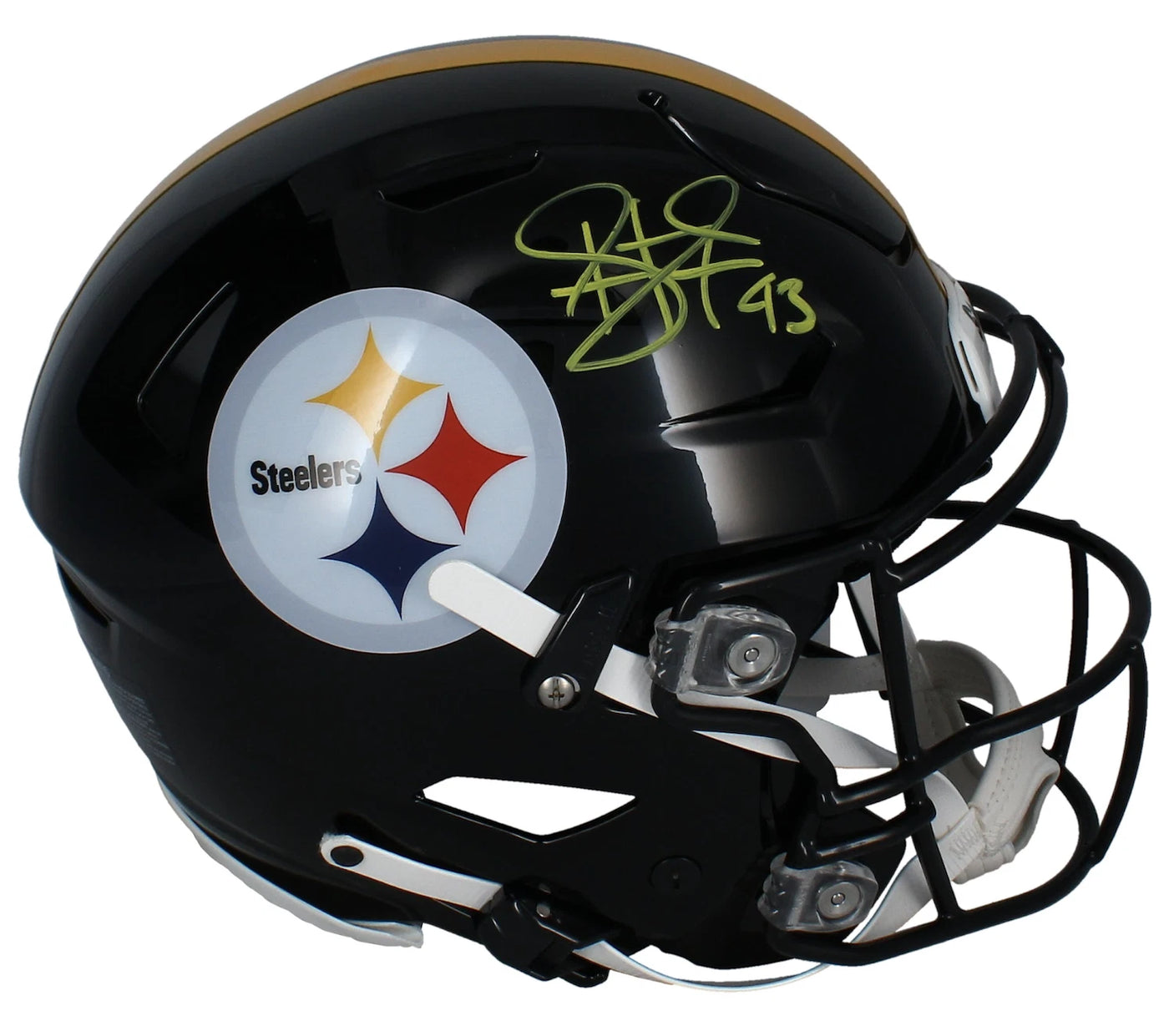 Troy Polamalu Autographed Pittsburgh Steelers Speedflex Authentic Helmet Beckett Witnessed