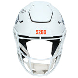 Bo Nix Autographed Denver Broncos White 2024 Alternate Speedflex Authentic Helmet Beckett Witnessed