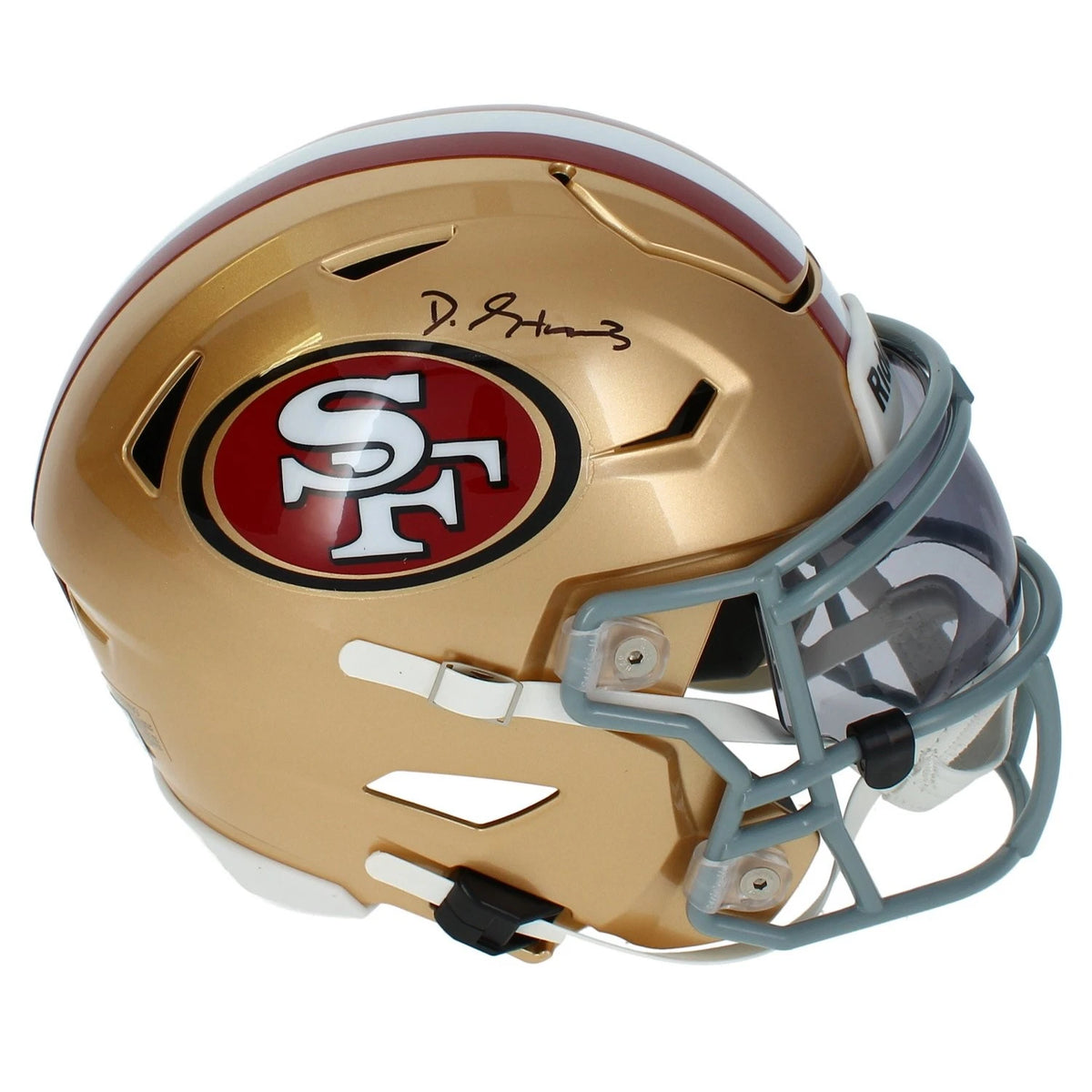 De'Zuan Stribling Autographed San Francisco 49ers Speedflex Midi Helmet Beckett Witnessed
