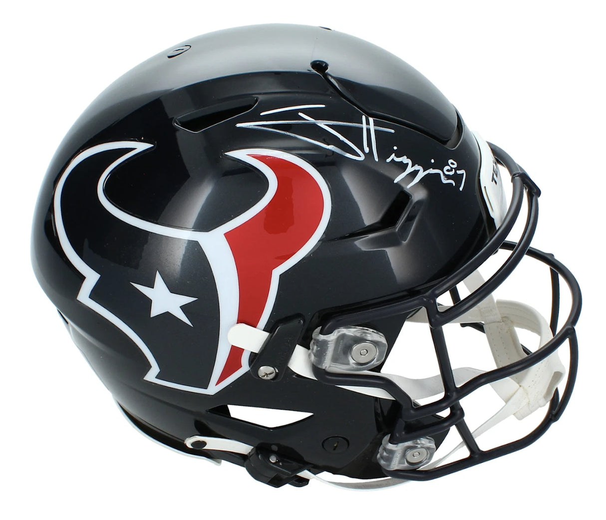 Jayden Higgins Autographed Houston Texans Speedflex Authentic Helmet Beckett Witnessed