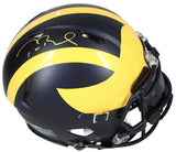 Tom Brady Autographed Michigan Wolverines Speed Authentic w/Visor Fanatics