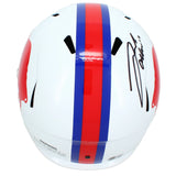 Josh Allen Autographed (Black Ink) Buffalo Bills 1965-73 Throwback Speed Full Size Helmet Beckett Witnessed