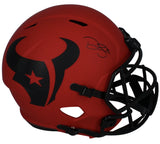 Dalton Schultz Autographed Houston Texans RAVE Speed Full Size Helmet Beckett Witnessed