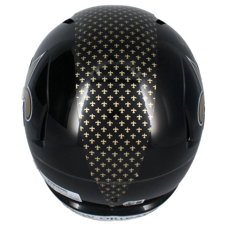 Rashid Shaheed Autographed New Orleans Saints Black 2022 Alternate Speed Full Size Helmet Beckett Witnessed