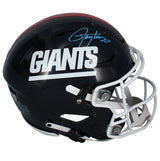 Lawrence Taylor Autographed New York Giants 1981-99 Throwback Speedflex Authentic Helmet Beckett Witnessed