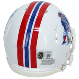 Randy Moss Autographed New England Patriots 1982-89 Throwback Speed Mini Helmet Beckett Witnessed