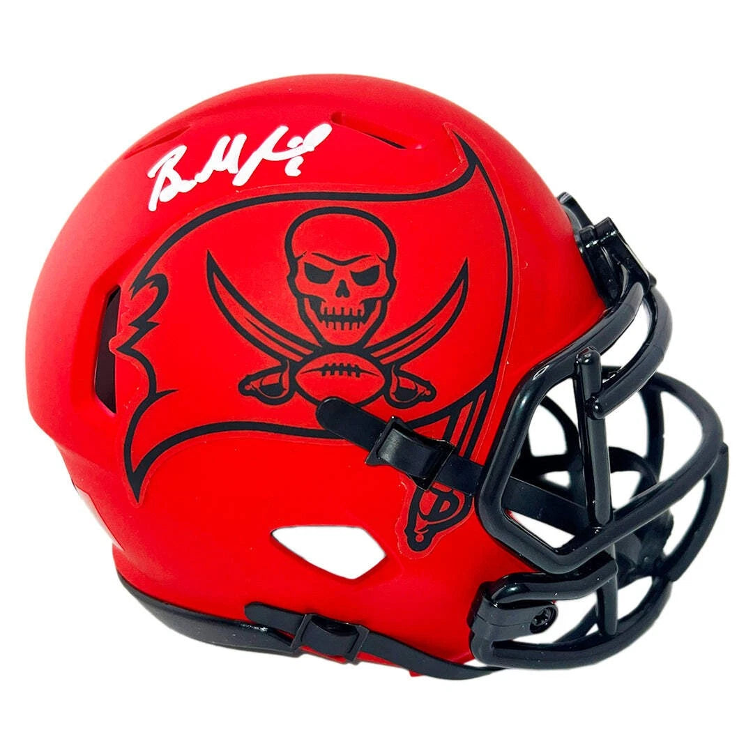 Baker Mayfield Autographed Tampa Bay Buccaneers RAVE Speed Mini Helmet Beckett Witnessed