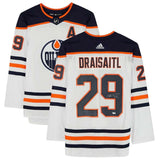LEON DRAISAITL Autographed Edmonton Oilers Adidas White Authentic Jersey FANATICS