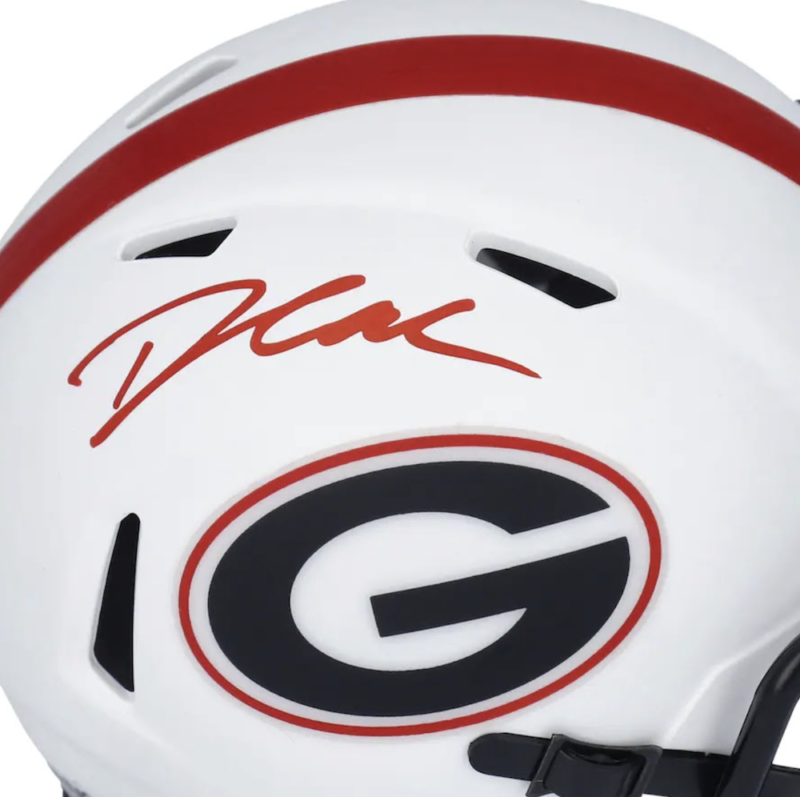 D'ANDRE SWIFT Autographed Georgia Bulldogs Speed Lunar Eclipse Mini Helmet FANATICS