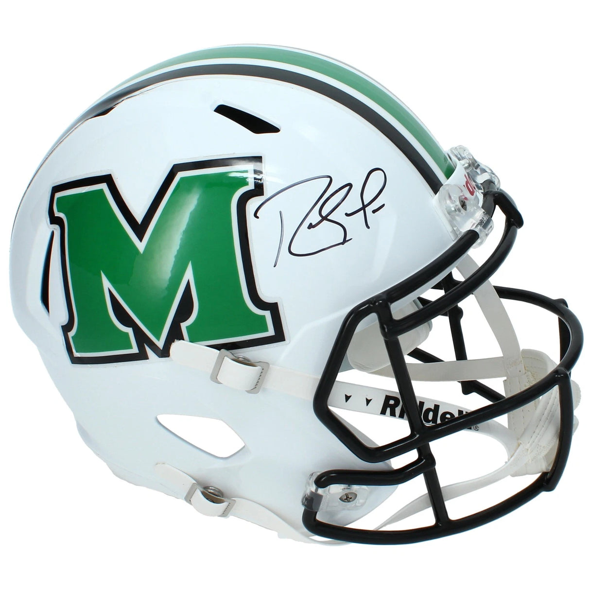 Randy Moss Autographed Marshall Thundering Herd Speed Full Size Helmet Beckett Witnessed
