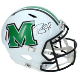 Randy Moss Autographed Marshall Thundering Herd Speed Full Size Helmet Beckett Witnessed