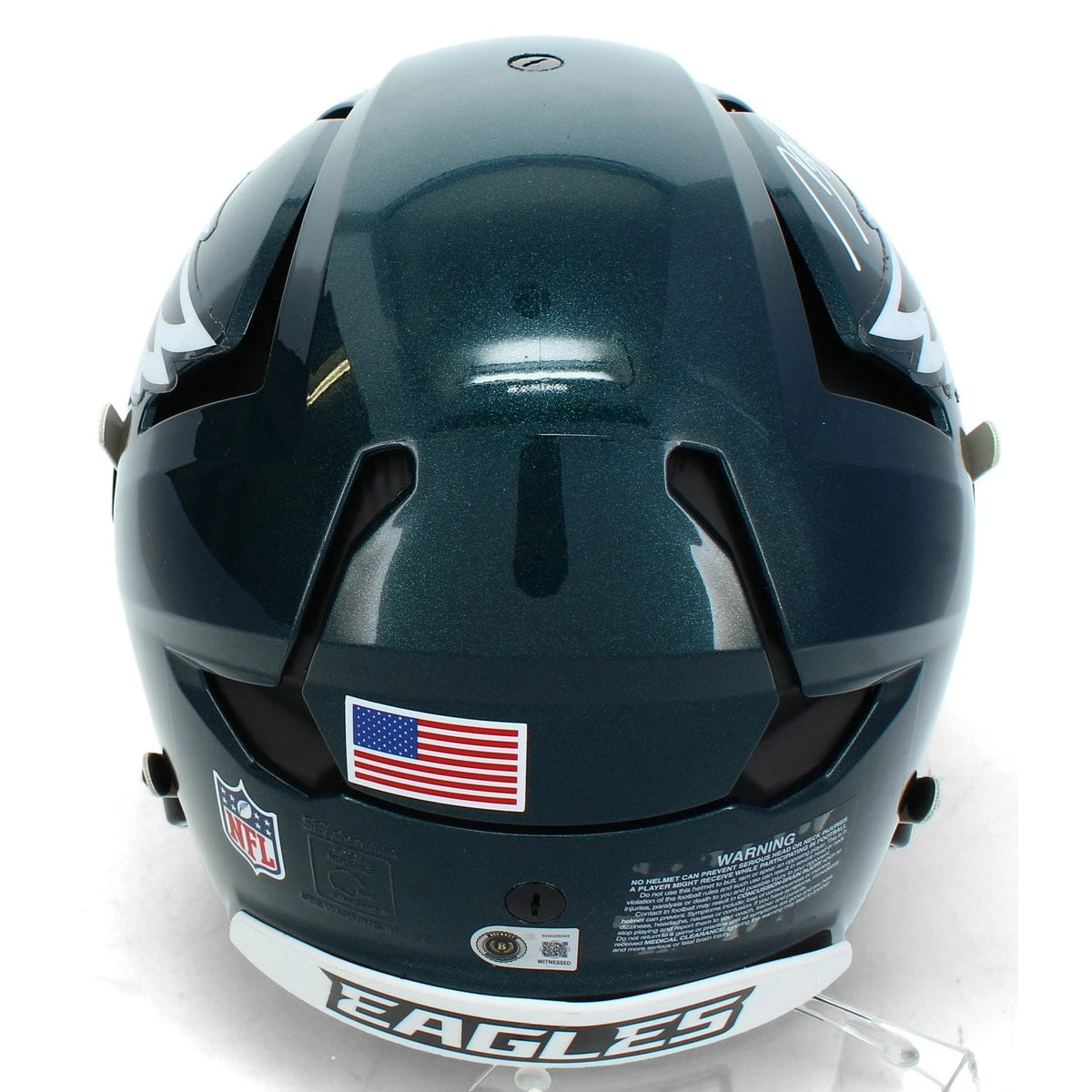Makai Lemon Autographed Philadelphia Eagles Axiom Authentic Helmet Beckett Witnessed