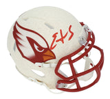 Edgerrin James Autographed Arizona Cardinals White Rivalries Speed Mini Helmet Beckett Witnessed