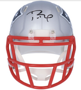 TOM BRADY Autographed New England Patriots Speed Mini Helmet FANATICS