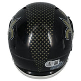 Rashid Shaheed Autographed New Orleans Saints Black 2022 Alternate Speed Mini Helmet Beckett Witnessed