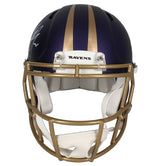 Terrell Suggs Autographed Baltimore Ravens Purple 2024 Alternate Speed Authentic Helmet Beckett Witnessed