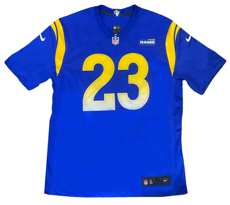 Kyren Williams Autographed Los Angeles Rams Blue Nike Game Jersey Beckett Witnessed