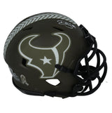 Dalton Schultz Autographed Houston Texans 2022 Salute to Service Speed Mini Helmet Beckett Witnessed