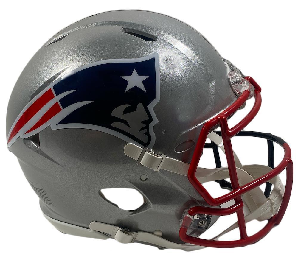 TOM BRADY Buccaneers Side Autographed Buccaneers / Patriots Combo Speed Authentic Helmet FANATICS
