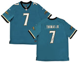 Brian Thomas Jr Autographed Jacksonville Jaguars Teal Nike Prowler Throwback Game Jersey Fanatics