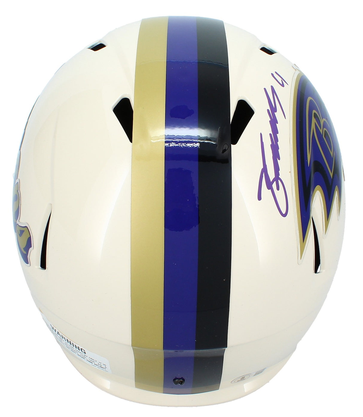 Zay Flowers Autographed Baltimore Ravens RETRO Speed Full Size Helmet Beckett Witnessed